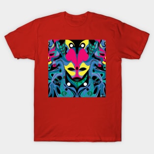 the mask of life in totonac alien pattern ecopop T-Shirt